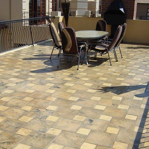 Simulated paving