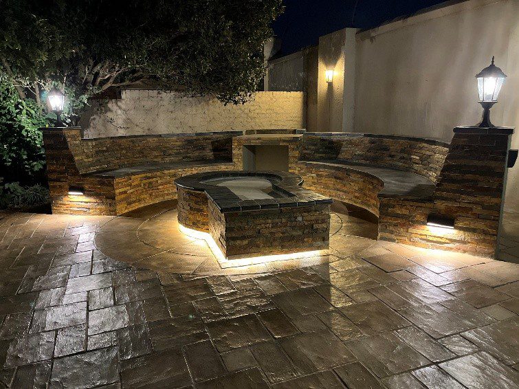 Built in fire pit