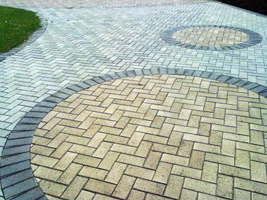 Decorative driveway paving
