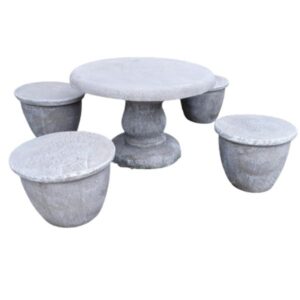Concrete Jasmine Kiddies Table & 4 Stools