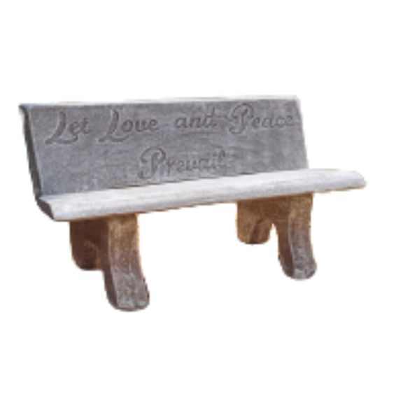Concrete Love Backrest Bench
