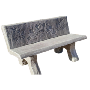 Concrete Sunflower Bench