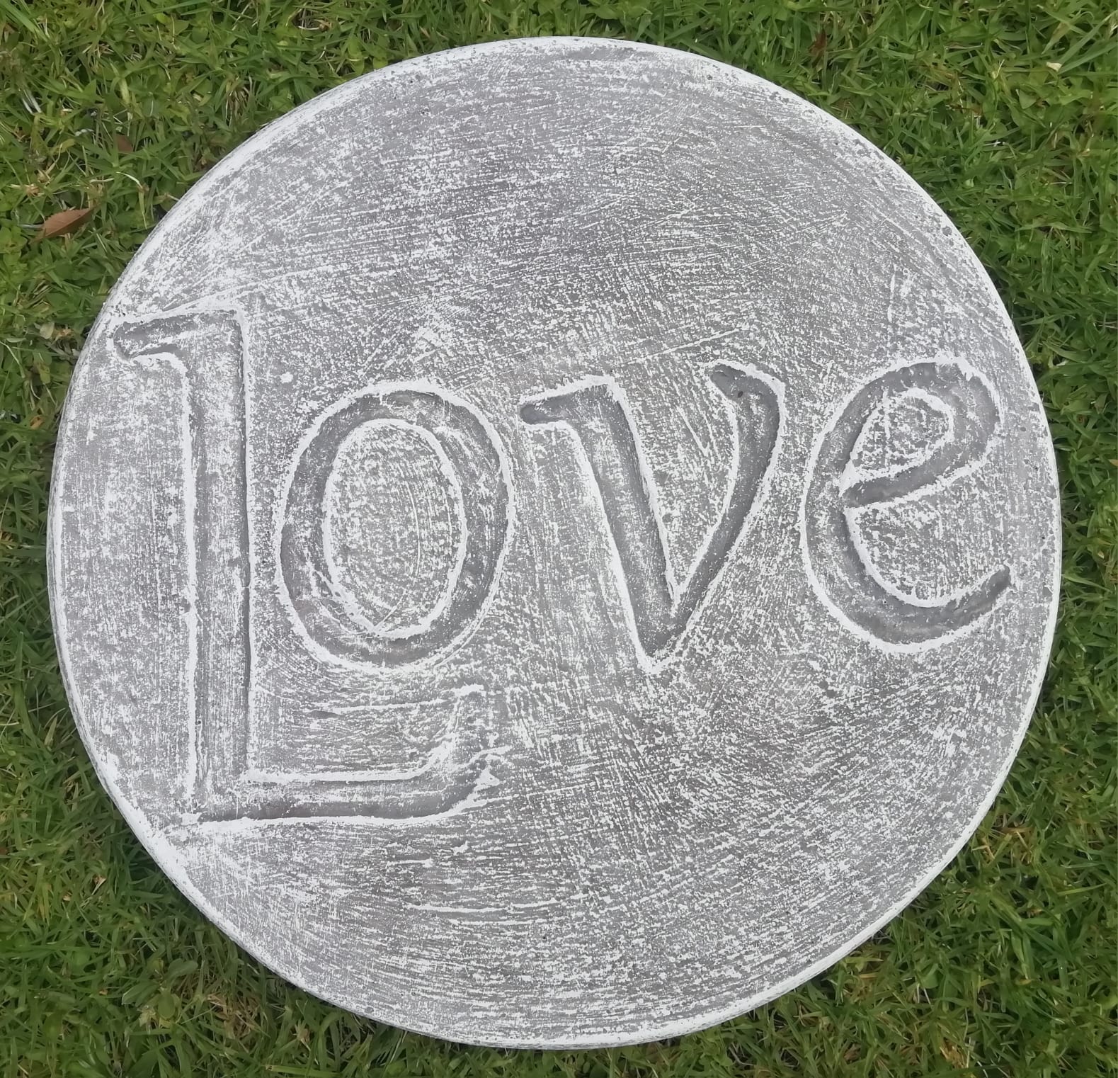 Love Concrete Stepping Stone