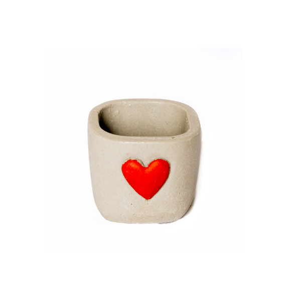 Red Heart Pot