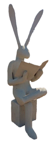 XL Rabbit Reading Ornament