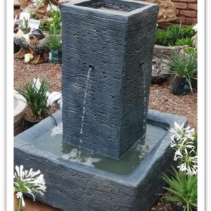 Slate Top & Pond Large with Pipe Water Feature